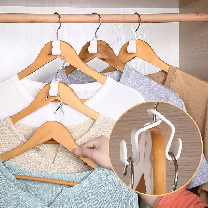 Stainless Steel Clothes Hanger Multi-function Wardrobe Space-saving Stack  Hanger Adjustable Pants Storage Shelf Closet Organizer