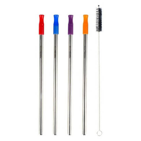 12 Inch Colorful Stainless Steel Straws, 8pcs Ultra Long Reusable Rainbow  Metal