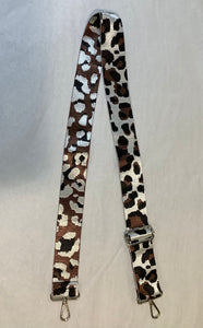 Fancy Print Strap-Black/Brown Leopard