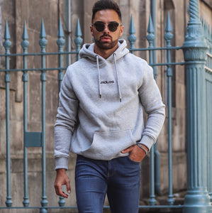  | Grey Hoodie With Small Embossed Print