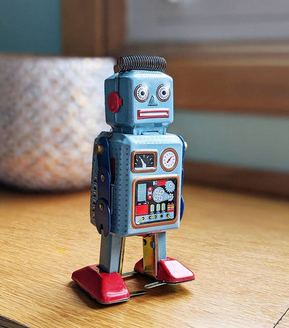 Tin Robot on table