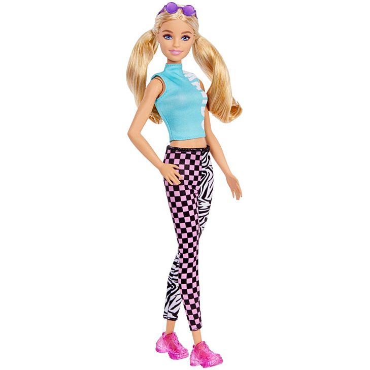 NEW Barbie Fashionistas Doll 158 Blonde Pigtails Sport Top Leggings Sn ...