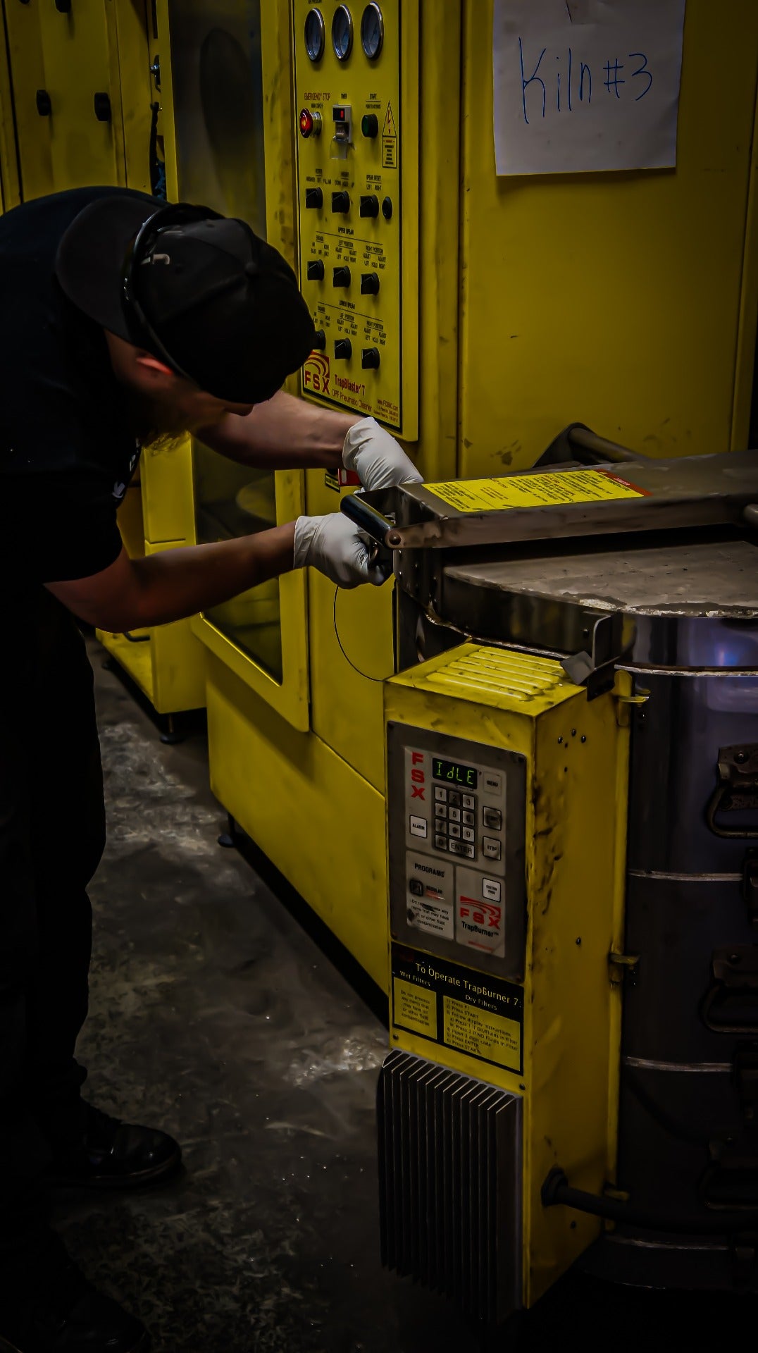 Thermal cleaning diesel particulate filter at DPF Services, Reading, PA