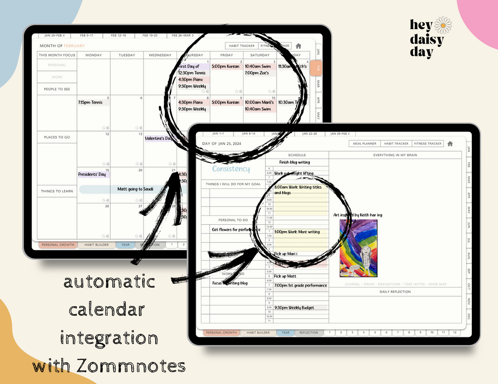 Zoomnote calendar seemless functionality