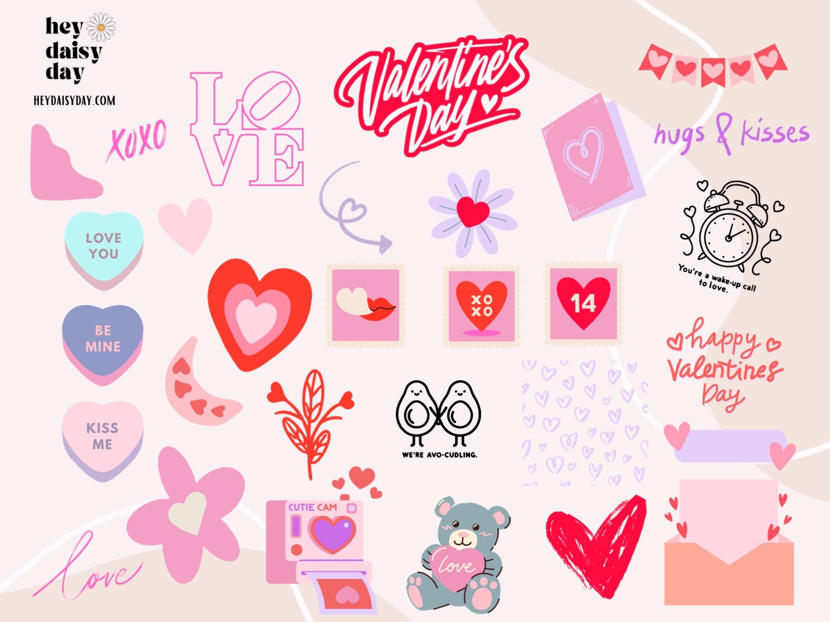 Valentine's day stickers