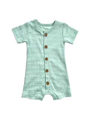 I Love You Organic Cotton Romper - Mama + Me Boutique
