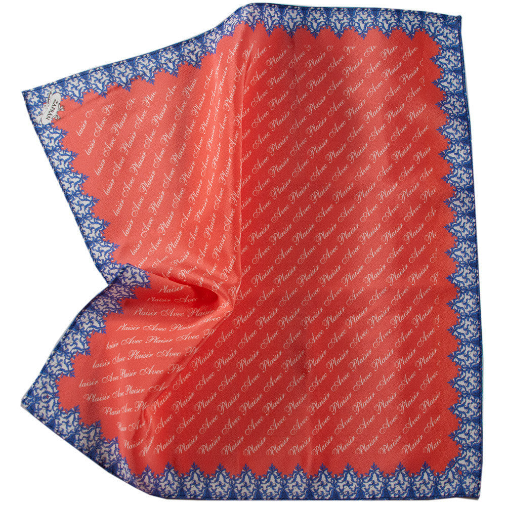 red silk neck scarf