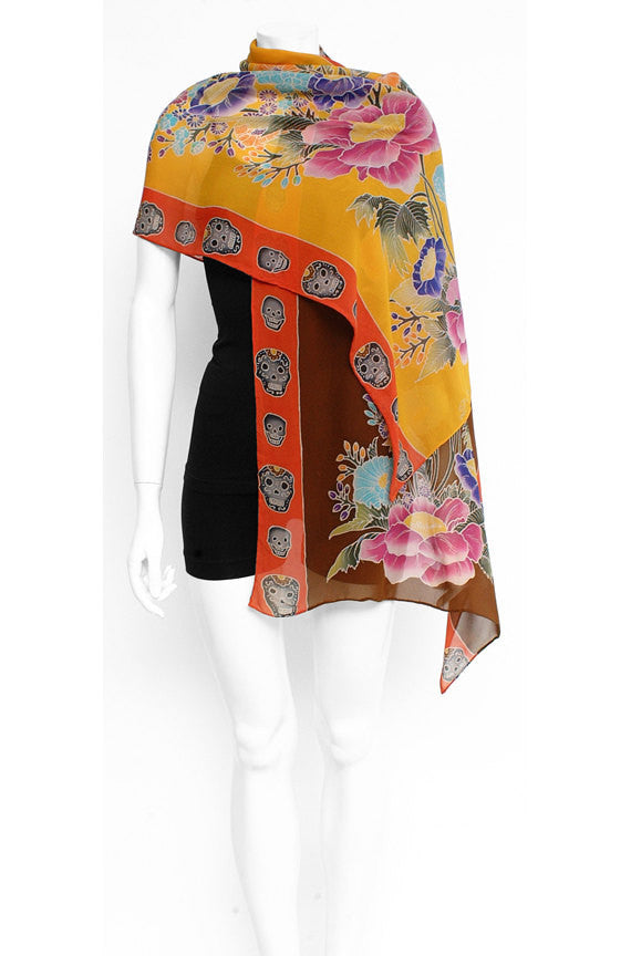 Hand Painted Silk Scarf XIII