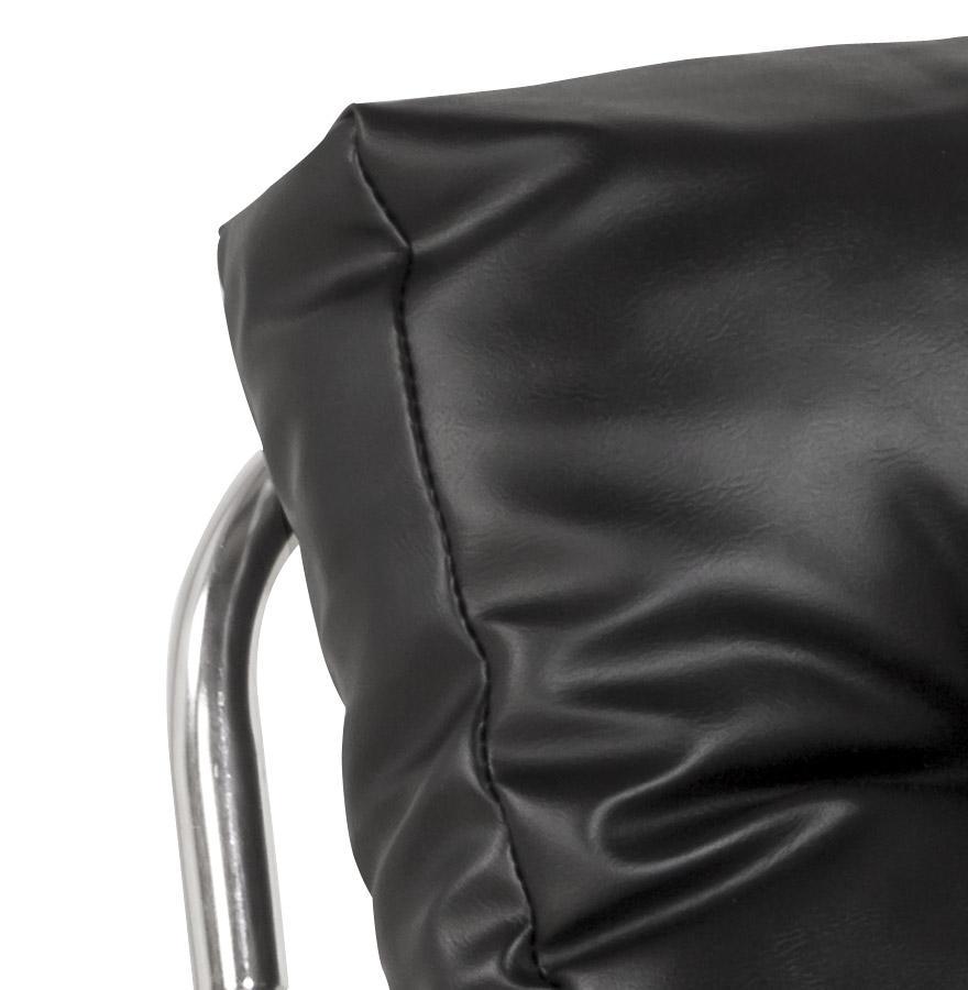 Chrome Steel Leather Padded Chair - HM_FURNITURE