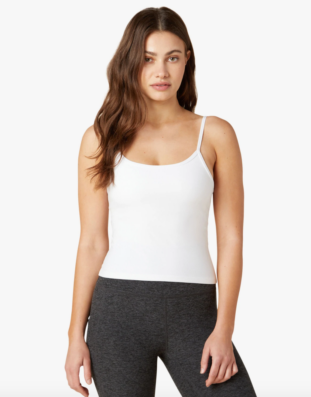 Beyond Yoga Featherweight Spacedye Balanced Muscle Tank Chai