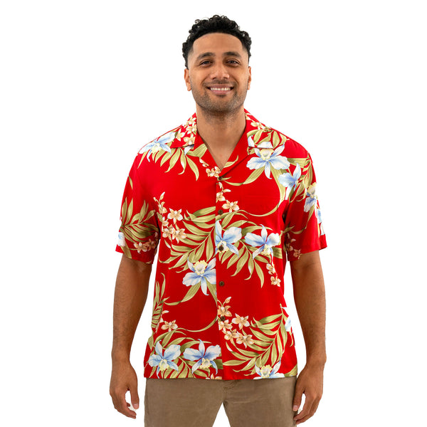 Hawaiian Shirt Orchids Makani (navy) – The Hawaii Shop
