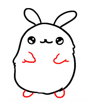 dessin lapin kawaii etape quatre