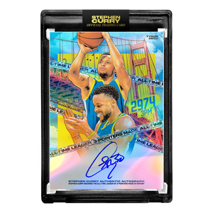 STEPHEN CURRY X TYSON BECK - ALL-TIME 3PT RECORD BREAKER MOMENT CARD - RAINBOW FOIL AUTOGRAPH -  LIMITED TO 25