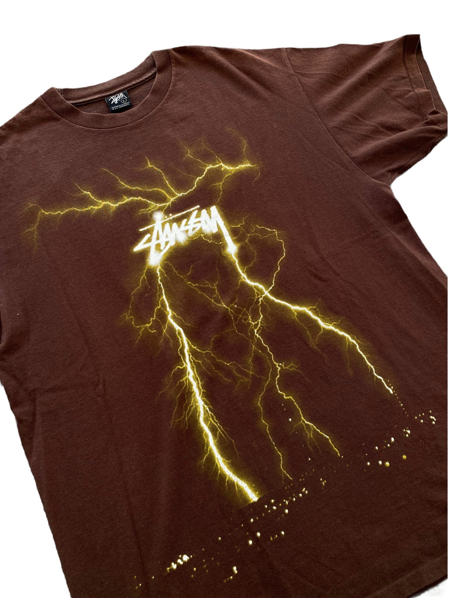 Stüssy Lightning Tee Brown Green from Stussy - only at Solus Supply