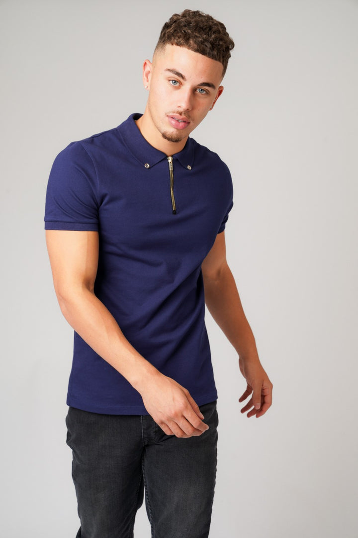 navy polo tee