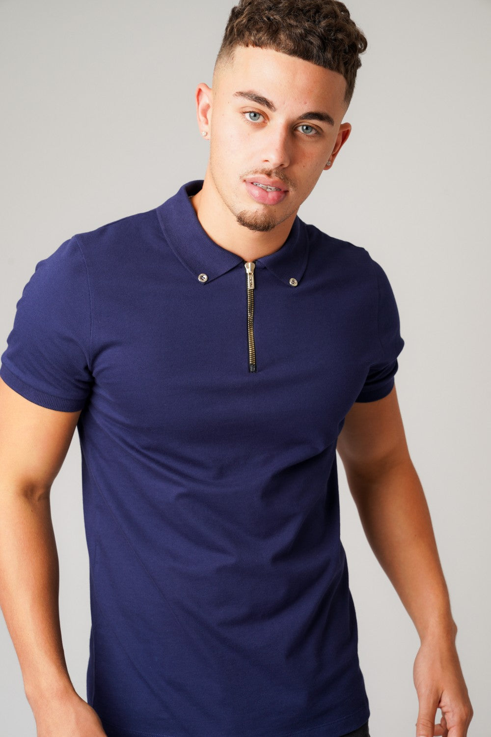 navy polo tee