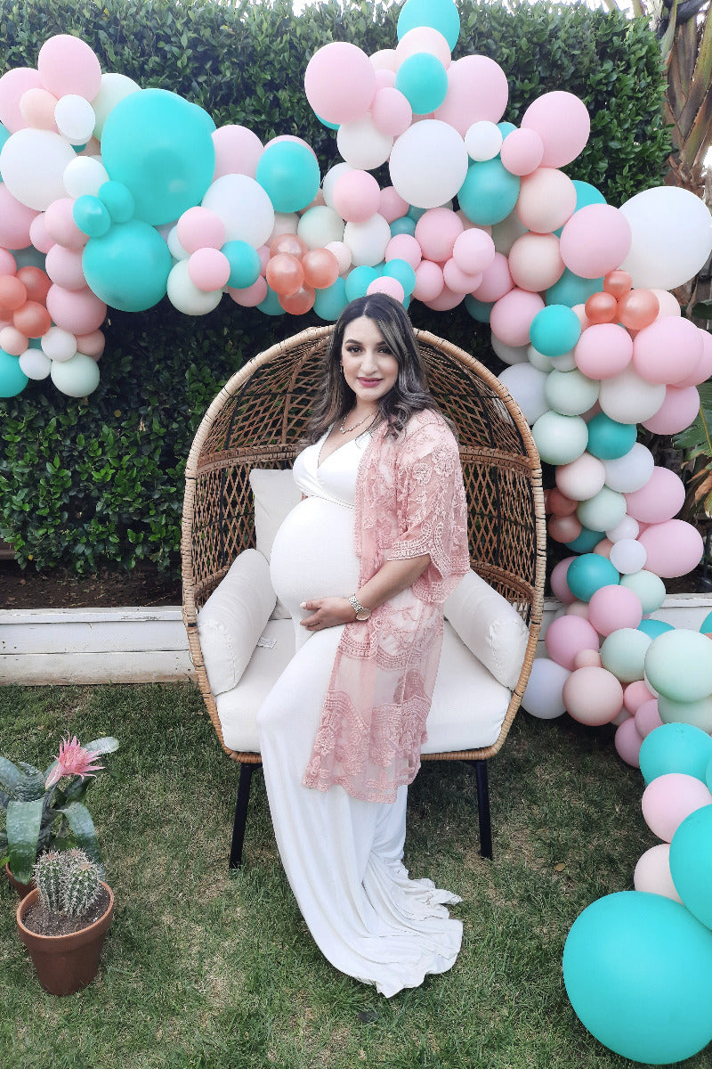 Desert Rose Baby Shower Balloon Arch