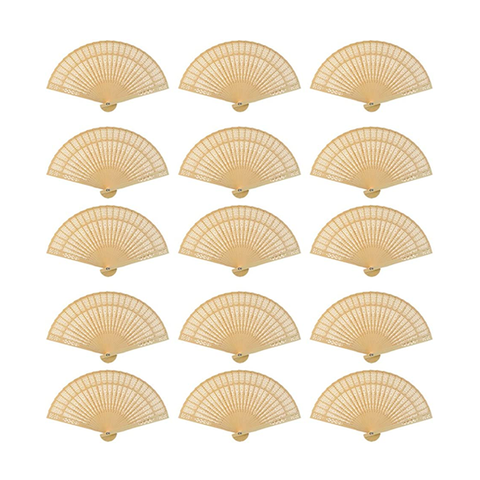 Sandalwood Handheld Accordian Wedding Fan