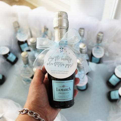 champagne baby shower favors baby boy