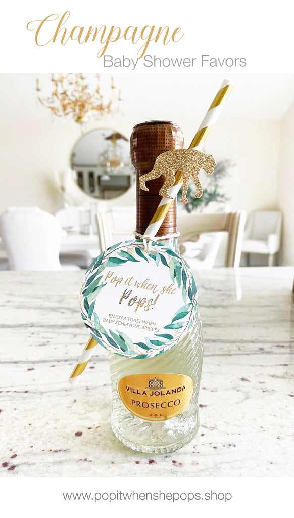 Champagne Baby Shower Favors