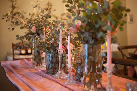 valentine's baby shower tablescape