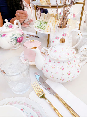 tea party baby shower table
