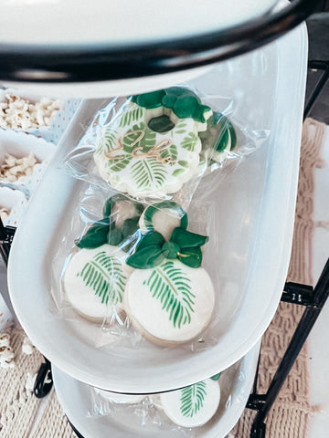 tropical baby shower cookies