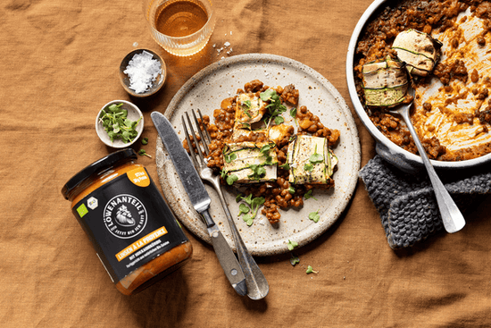 Zucchini Ravioli mit Tofu Ricotta und Linsen à la Provence - Löwenanteil