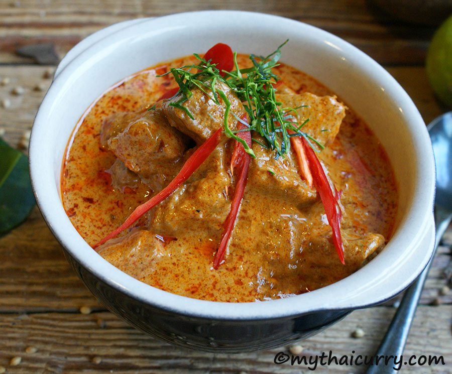 Panang with slow cooked beef