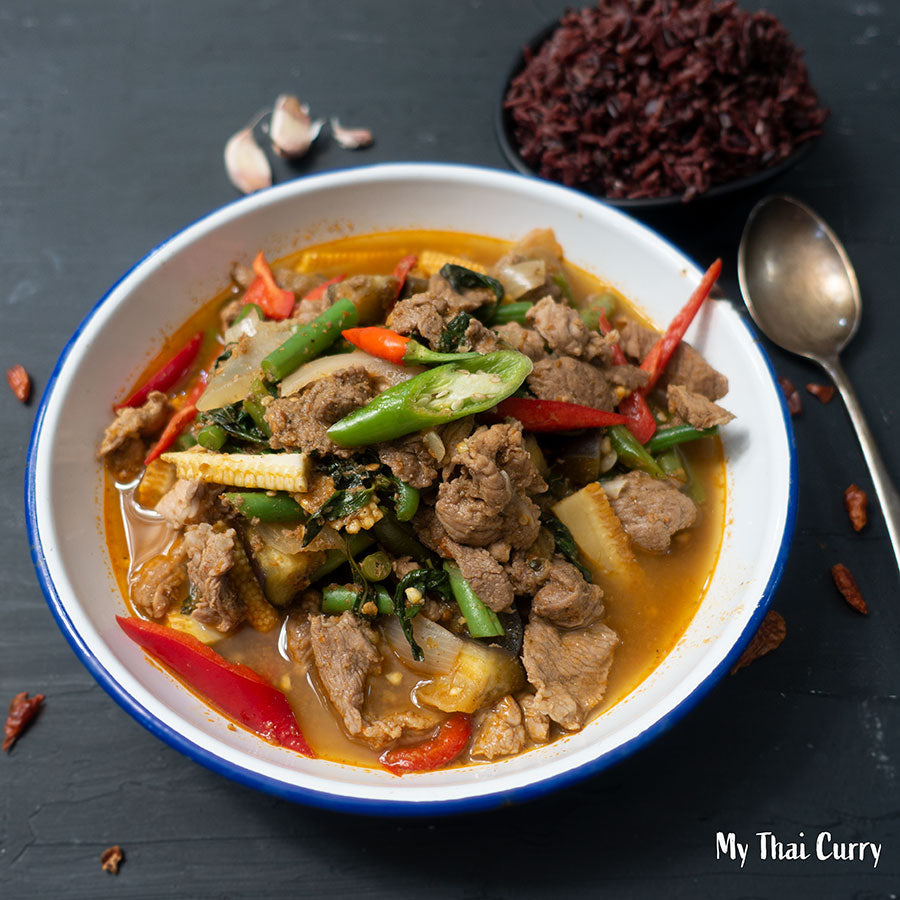 Serving presentation for Thai Jungle curry