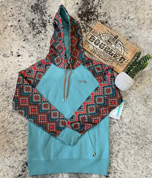 Hooey Punchy Ladies Turquoise Legendary Hoodie - Double C Western Supply
