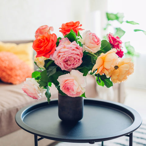 colourful flowers in home