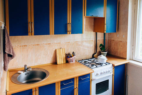 1960s colourful kitchen