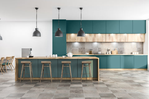 turquoise kitchen modern