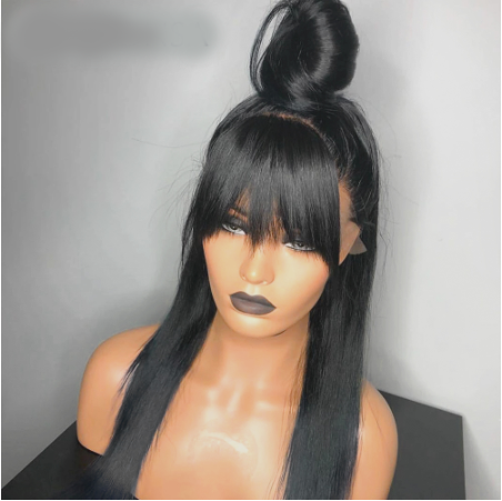 S142 Human Hair Soft Long Straight 360 Lace Front Wig Overera