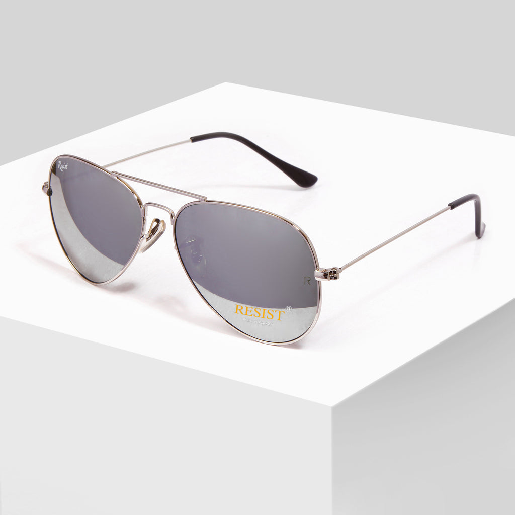 Premium Large Classic Matte Metal Aviator Sunglasses With Colored Mirror  Glass Lens 61mm