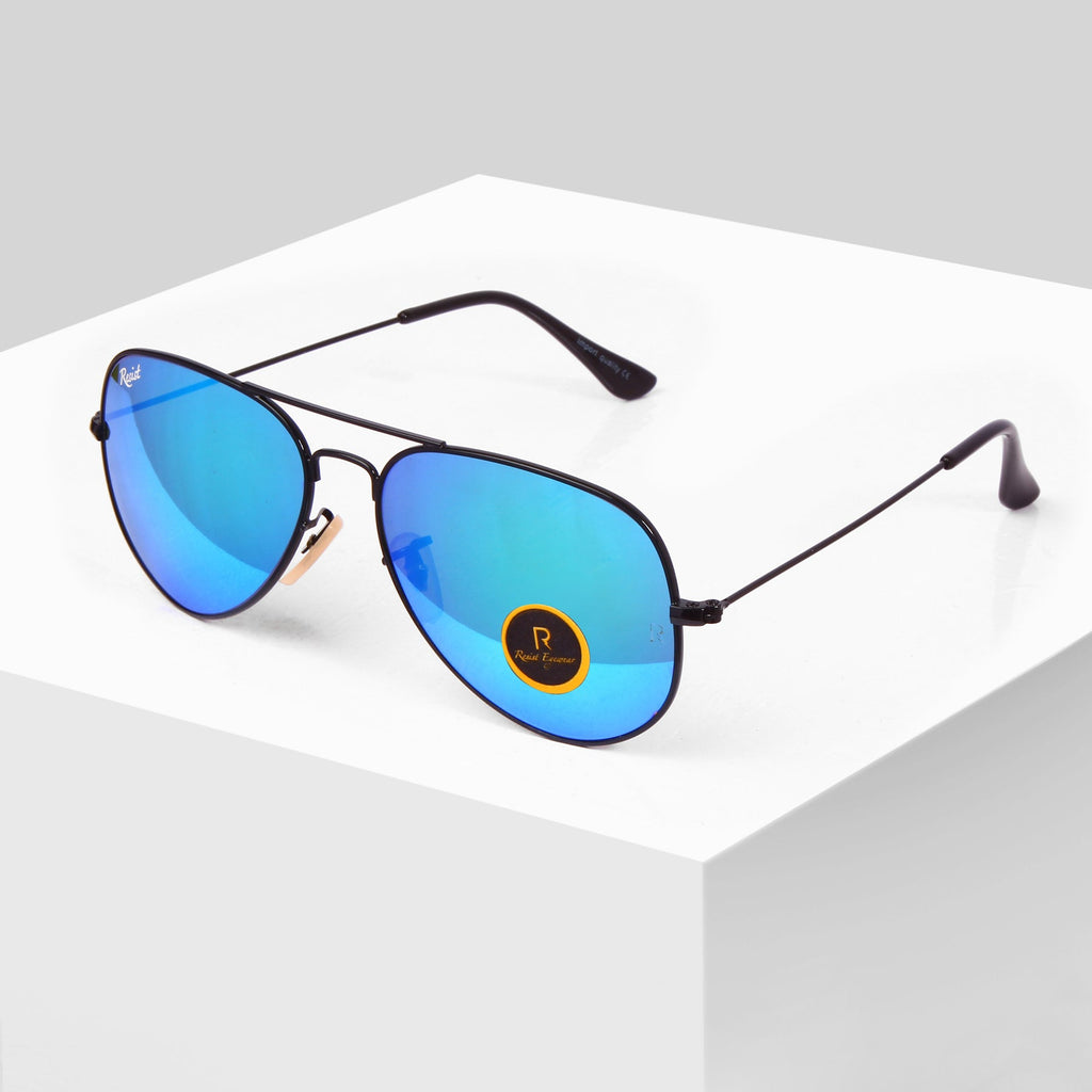 Stun-Shine Silver Mirrored Aviator Sunglasses