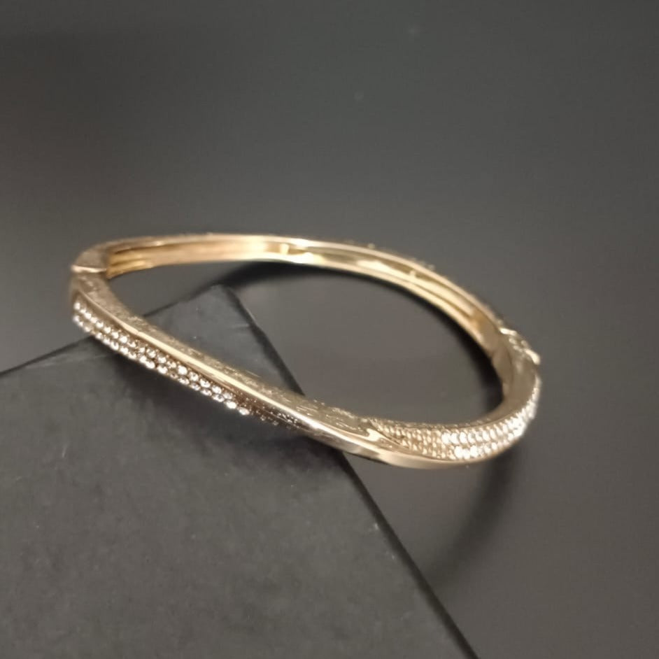 Nail American Diamond Gold Openable Kada Bangle For Women – ZIVOM