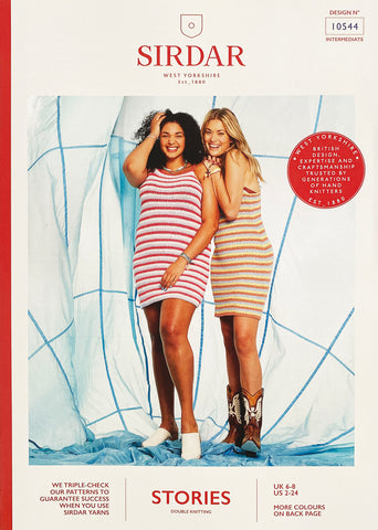 Image of cover of Singalong Stripe Dress knitting pattern