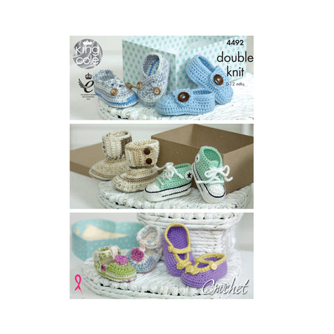 Image of cover of baby shoes crochet pattern
