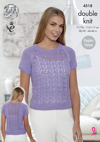 Image of cover of ladies lacy summer top knitting pattern