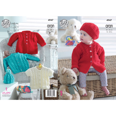 Image of baby Aran knitting pattern