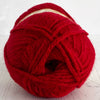 Image of the end view of a ball of James C Brett Aztec Aran with Alpaca in red