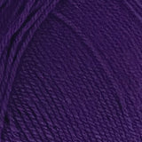 Swatch of Hayfield Bonus Aran with wool yarn in purple