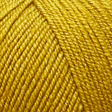 Image of swatch of King Cole Fashion Aran in antique gold, a slightly muted shade of mustard