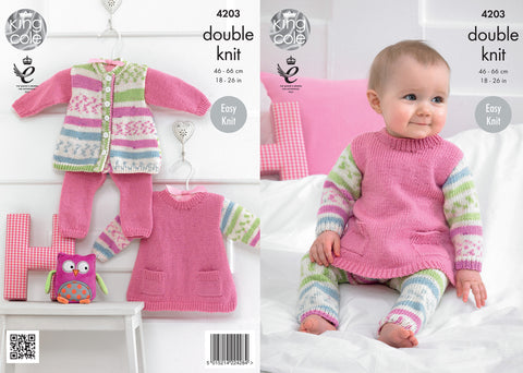 Knitting pattern image of baby clothes