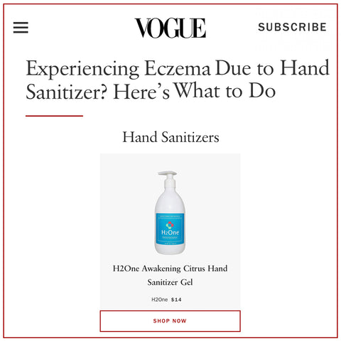 Vogue articles; experiencing eczema due to hand sanitizer? Here's what to do.