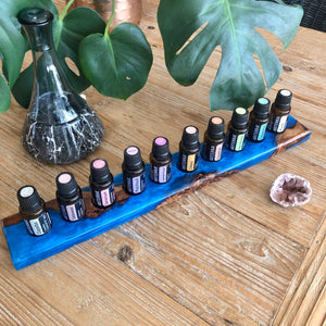 Resin & Timber Essential Oil Stand - Deep Blue