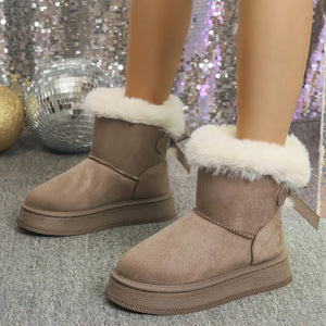 Cozy Fur-Lined Platform Winter Boots - Babilacas