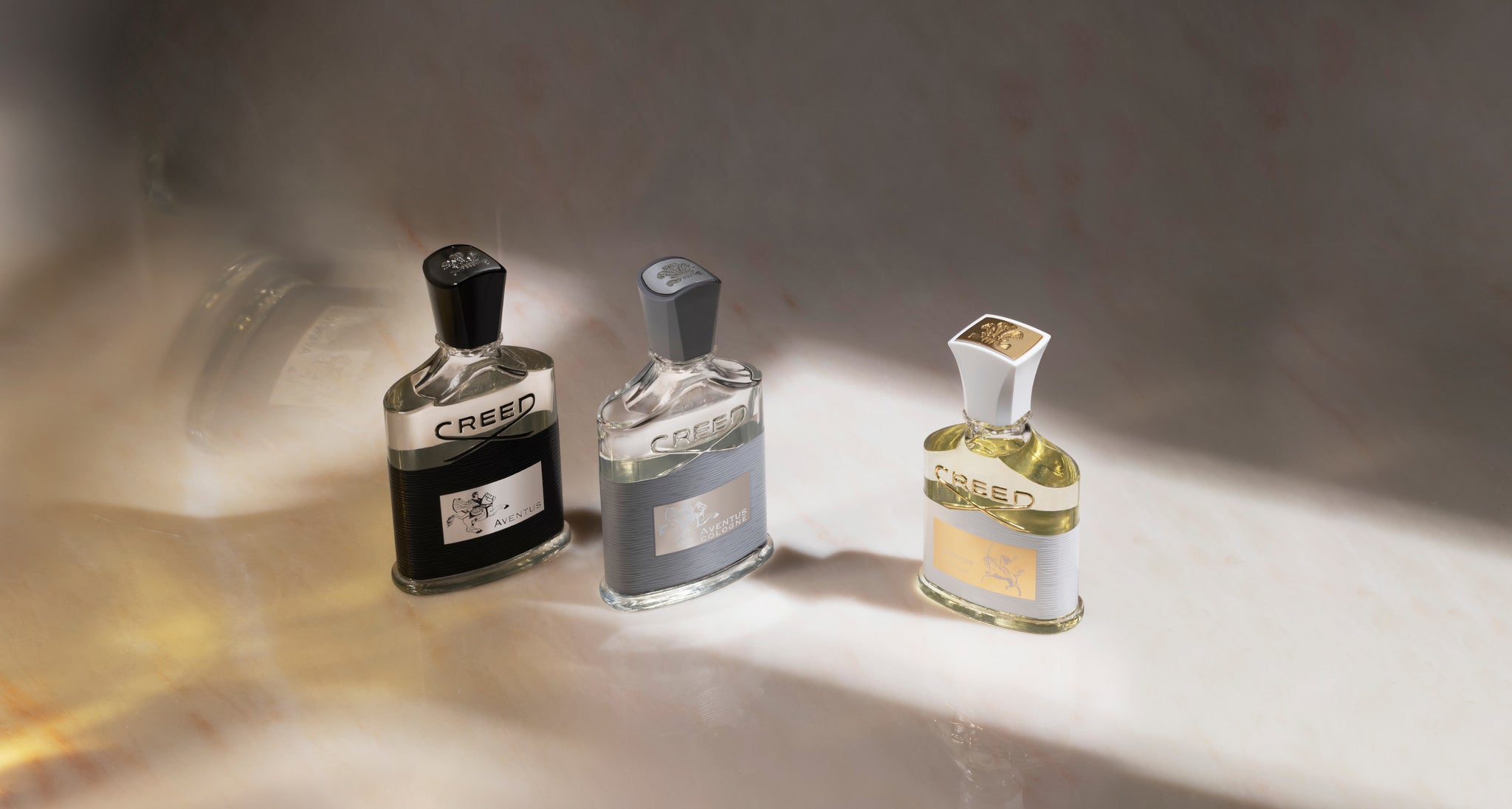 Aventus Trilogy - Aventus, Aventus Cologne and Aventus For Her Bottles